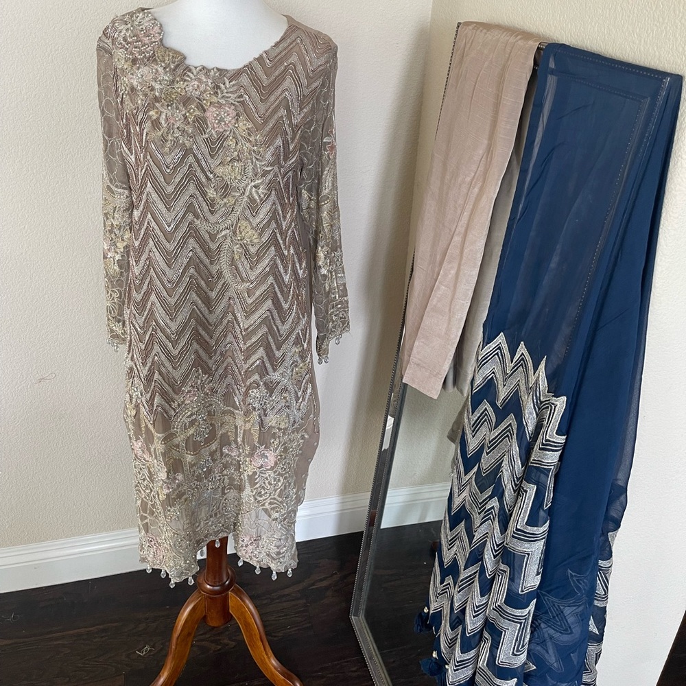 Pakistani outfit. Semi formal wear.